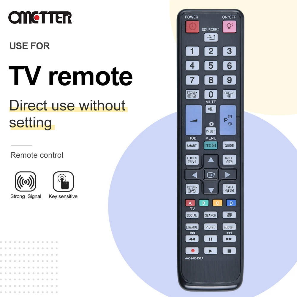Cocok untuk Samsung Remote Control TV Pintar AA59-00431A PS51D8000 PS64D8000 UE40D7000 UE40D8000
