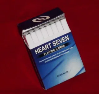 Heart Seven Card Box Magic Tricks Cigarette Case To Cards Prophecy Magic Props Prediction  Accessories Mentalism Stage Close Up