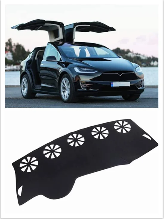 

For Tesla Model X 2015-2019 Accessories Interior Dashboard Carpet Dashboard Cover Sun Cover Pad Dash Cover Mat 1PCS