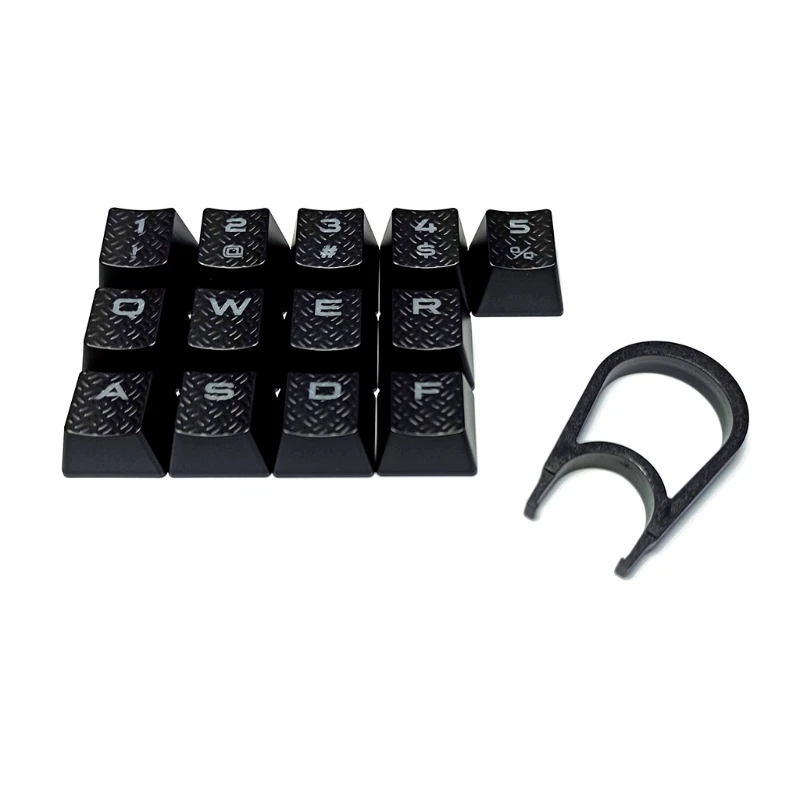 

Q1JF Durable Non-slip Texture Translucent Key 13 Keys/Set ABS Backlit Mechanical Keyboard Keycap OEM Profile for Game