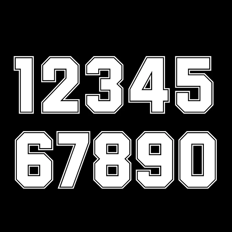 S52148# Racing Numbers Custom 0 1 2 3 4 5 6 7 8 9 Car Stickers Vinyl Decal Motorcycle Decorative Accessories Choose Your Number