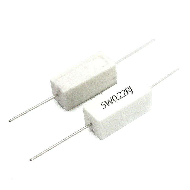 10pcs 5W 5% Cement Resistor Power Resistance 0.47 4.7 47 470 R Ohm  4K7 47K 0.47R 4R7 47R 470R