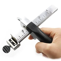 QJH Professional Sharp Leather Strap String Belt Cutter Adjustable DIY Hand Cutting Tool with 2 Blades Craft Leather Tools