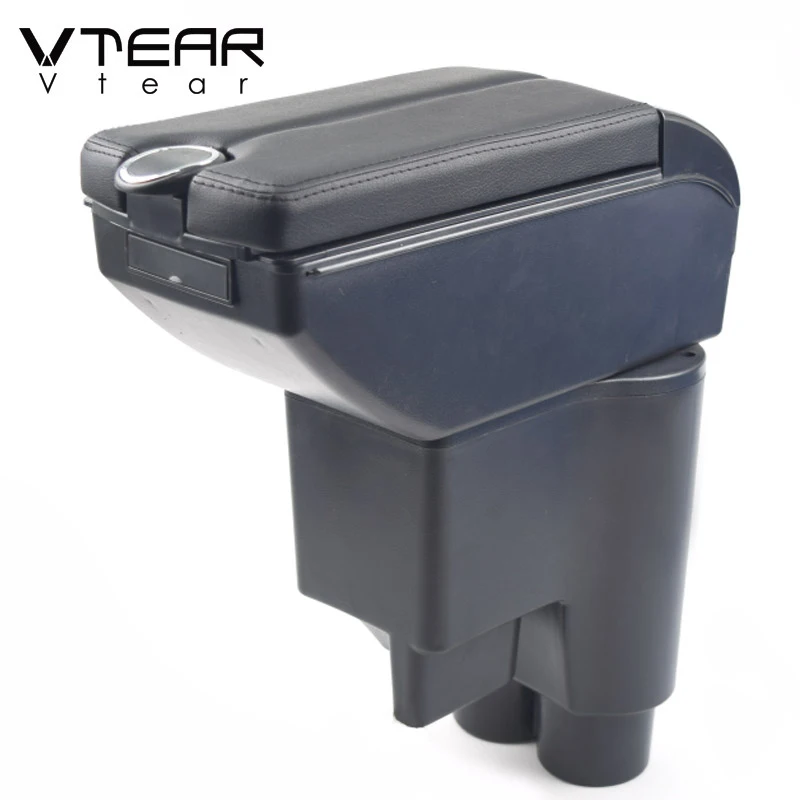 

Vtear Armrest Pad Center Console Storage Box USB Arm Rest Car-Styling Decoration Interior Accessories Organizer For Perodua Myvi