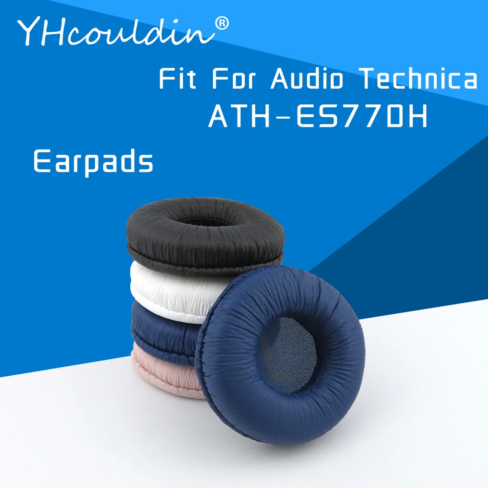 Earpads For Audio Technica ATH ES770H ATH-ES770H Headphone Accessaries Replacement Ear Cushions Wrinkled Leather Material