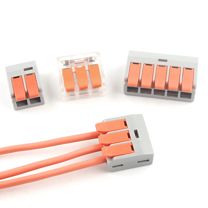 Snelle Bedrading Connector Universal Compact Wire Connector Plug-In Draad Terminal Blok Home Connector 6.0mm2