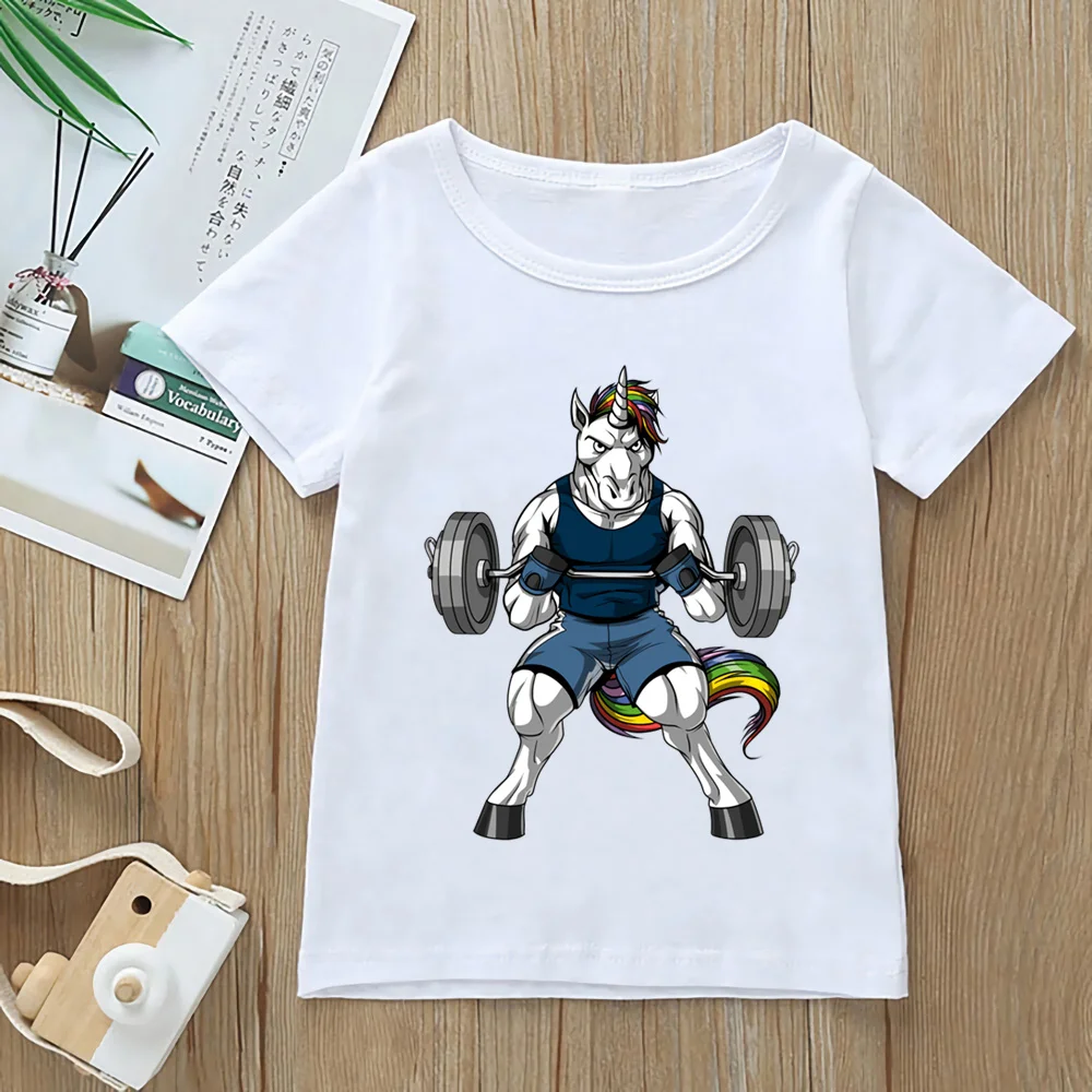 Summer Toddler Cartoon Short Sleeve T-shirt Animal Fitness Kids Cute T Shirt Tops Boys Girls Casual Tees Kawaii Clothes,YKP165