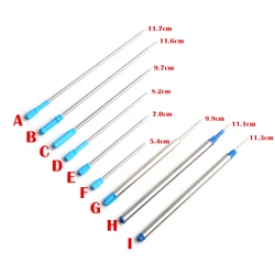 5/6/10/20 pz/set ricariche di una penna inchiostro nero blu per penna A sfera o penna Gel ricariche di materiale metallico per cancelleria per ufficio scolastico