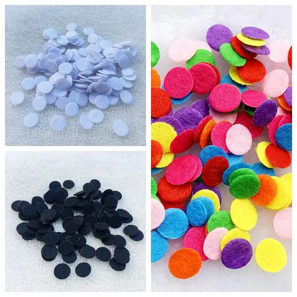 DIY 10mm 800pcs Round  Felt circle fabric pads accessory patches Non-woven sew felt pads fabric flower accessories