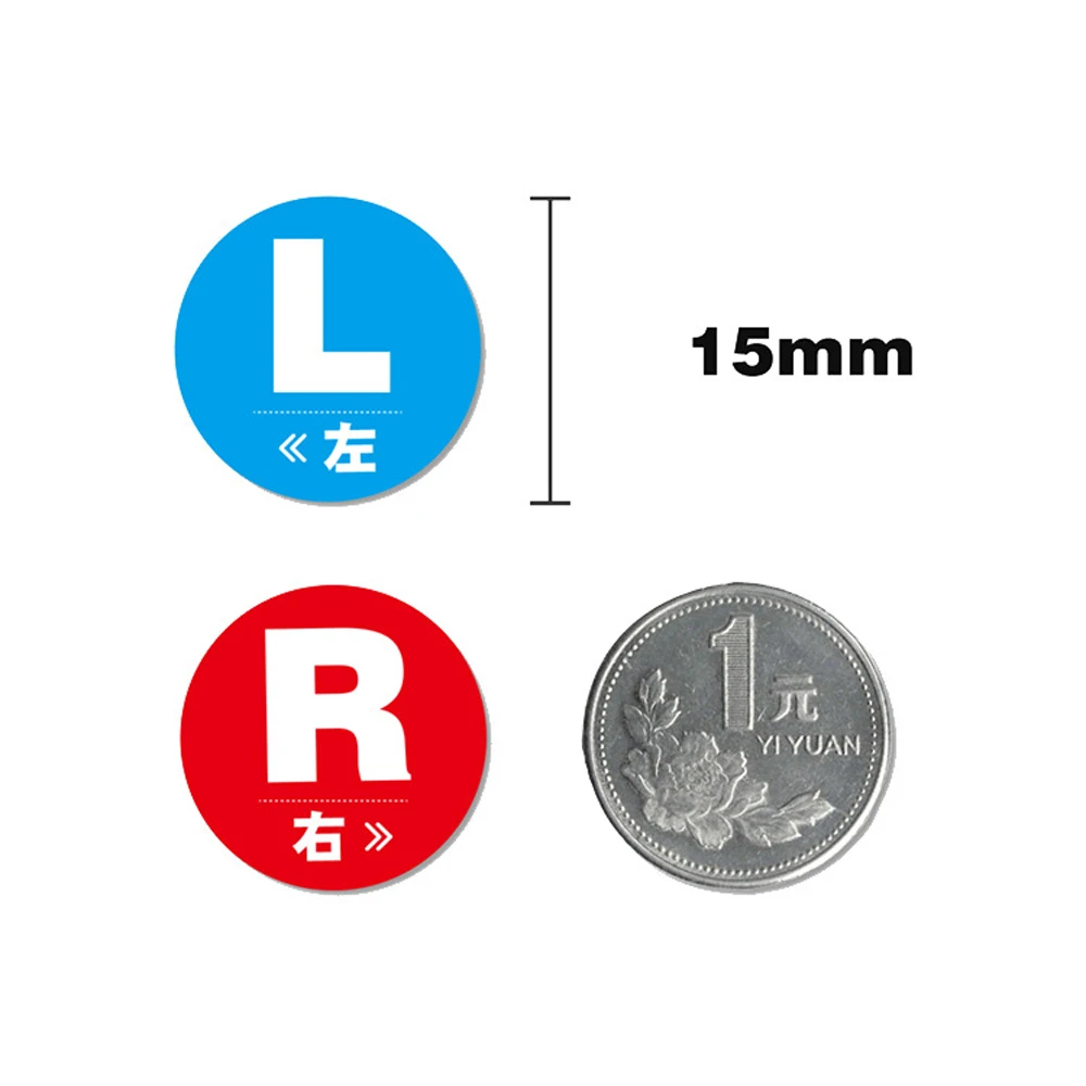 LR label left right stickers  direction distinguishing standard Chinese English stickers dot  stickers 15mm