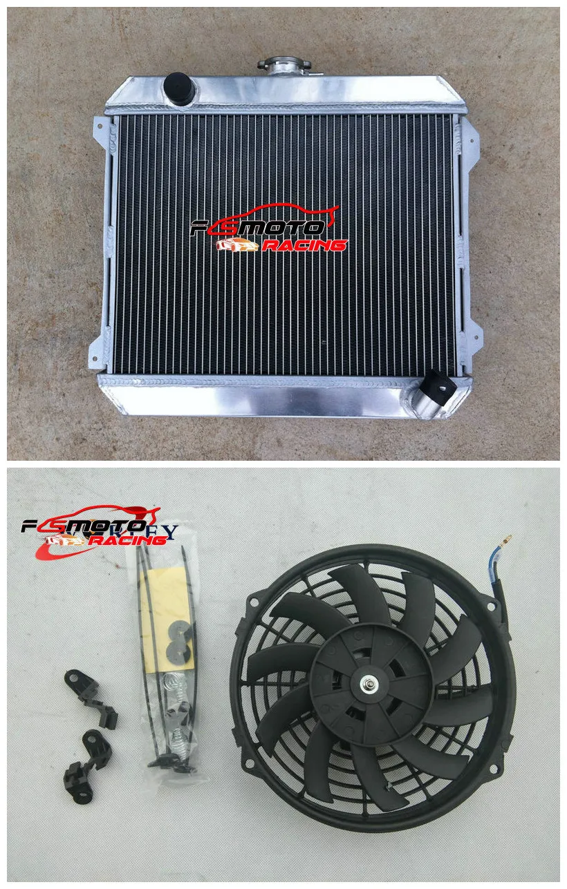 

Auto Replacement Parts 3 Row All Aluminum Alloy Radiator +Fan For Nissan Stanza Datsun 620 2.0L MT 1975 1976 1977 1978 1979