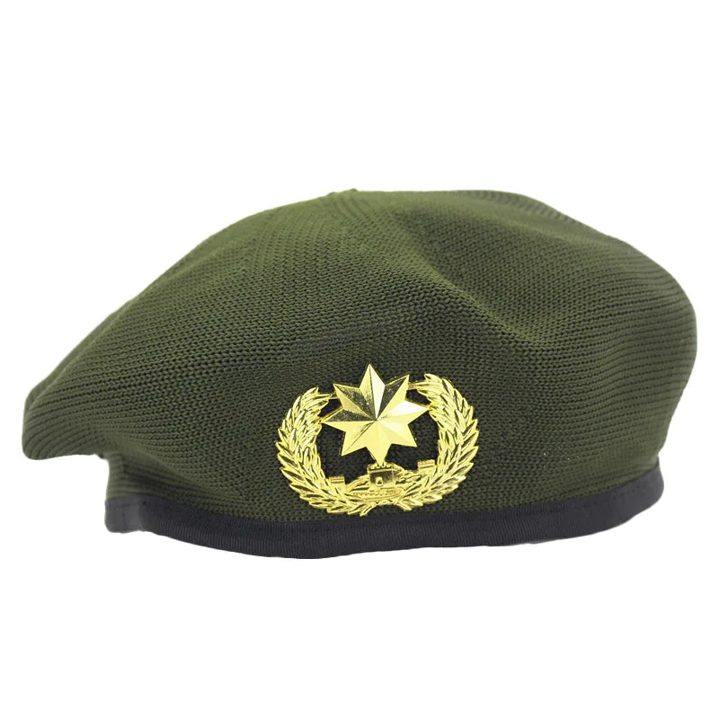 Hot Breathable Metal Badge Star Mesh Beret Sailor Dance Military Hat Performance Walking Travelling Navy Caps for Men Women VL