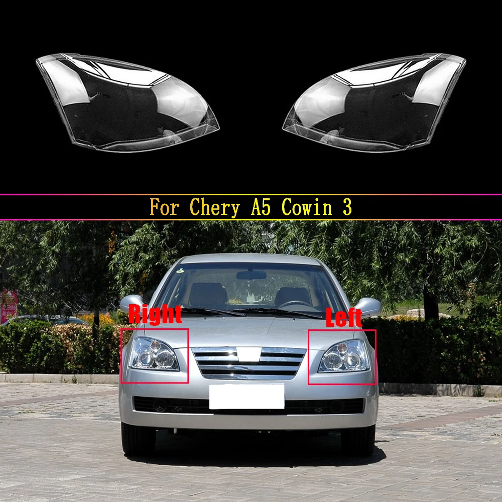 Car Headlight Glass Cover Head Light Lens Automobile Headlamp Covers Styling For Chery A5 Cowin 3