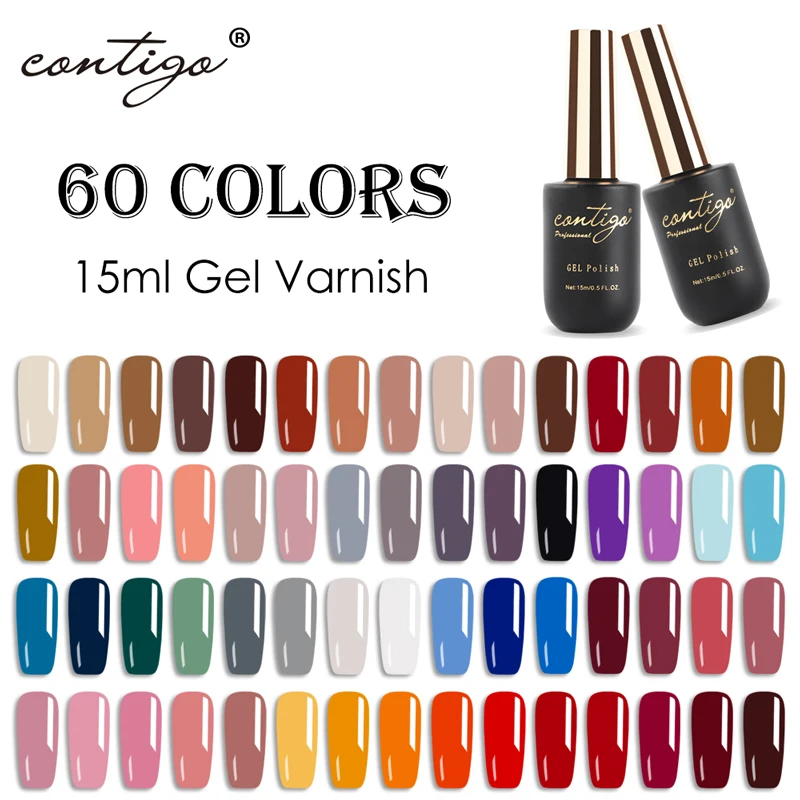 Contigo Uv Led Gel Vernis Rubber Base Semipermanent Matte Top En Dikke Nail Base Coat Soak Off Hot Koop Gel polish Voor Nagels