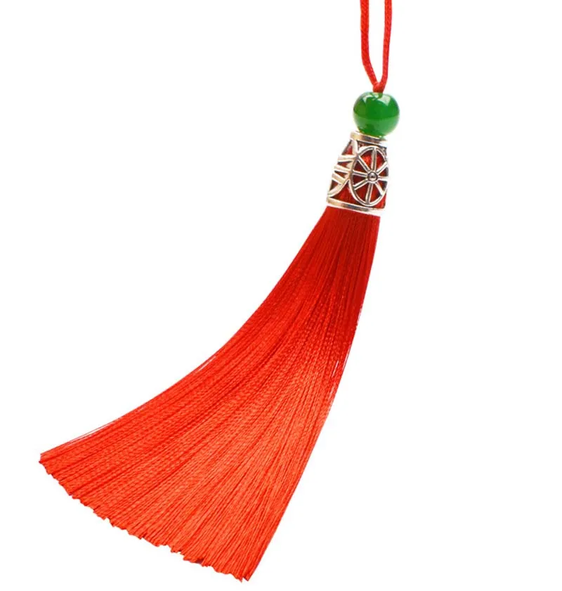 2/5Pcs Hollow Alloy Hat Tassels Silk Fringe Flower Tassel Trim Decorative Key Tassels for Curtains Home Decoration Accessories