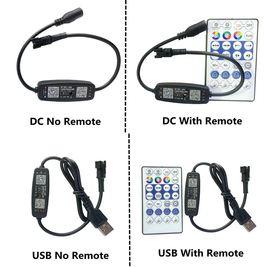 WS2812B Controller Bluetooth Music For Pixel LED Strip Light SK6812 WS2811 WS2812 LED Light Strip USB 5V APP Remote Controller