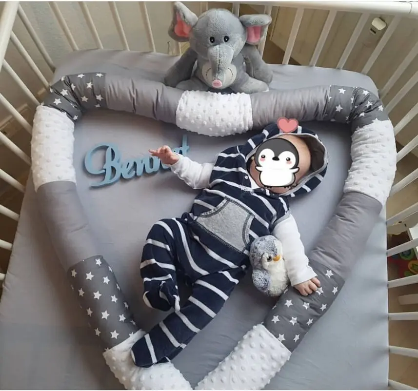 Cojín de almohada con nudo trenzado para cama de bebé, Protector de cuna, decoración de habitación, niño y niña