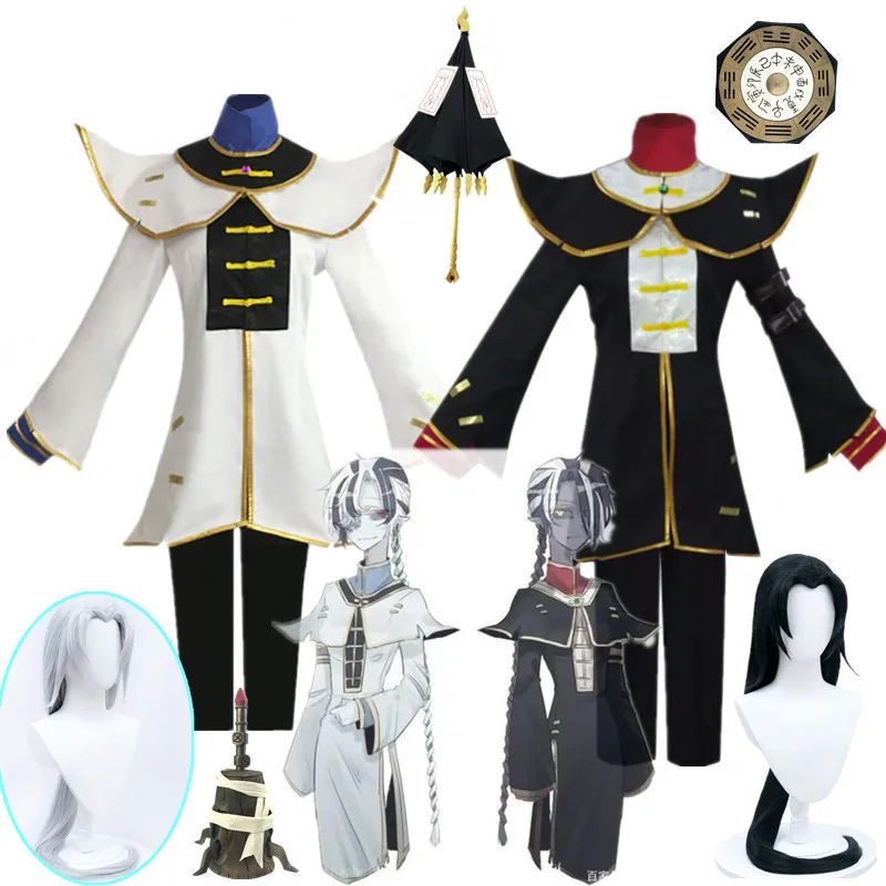 Hot Game Identity V Black and White Xie Bi An Fan Wujiu Cosplay Costume halloween costumes for Men Women Full Set