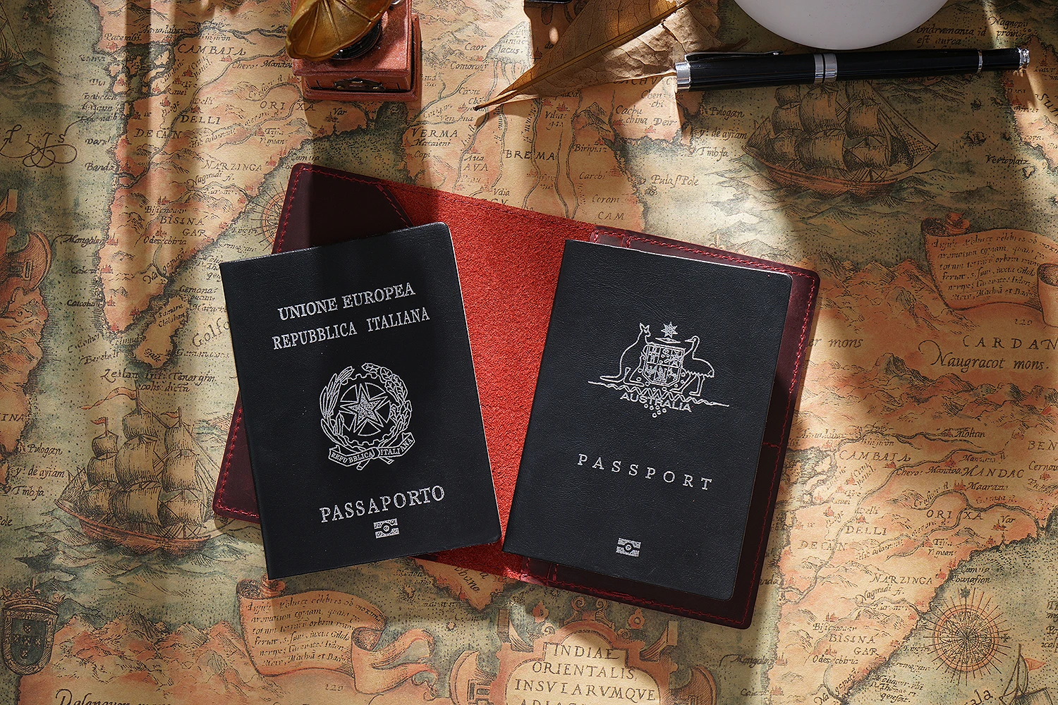 Fromthenon Vintage Leder Reisepass Notebook Abdeckung Koreanische Reise Dokument Fall Business Tasche Air Ticket Schutzhülle – Detail 33