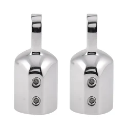 2 Pieces Marine Stainless Steel Eye End Cap Bimini Top Fitting Hardware 22mm