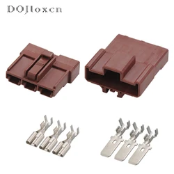 1/5/10/20/50/Sets 3 Pin Way 7.8mm Brown Sumitomo  HD Series Electric Wire Harness Male Female Auto Connector 6098-0208 6098-0210