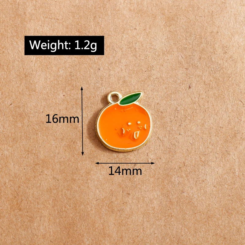 10 stücke Emaille Frucht Charms für Schmuck machen niedlichen Ananas Anhänger DIY Ohrring Halskette handgemachten Schmuck Ergebnisse – Detail 4