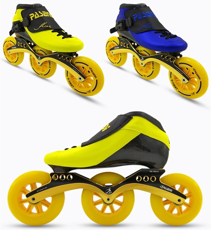 Heat Moldable Speed Skates 3 Wheel Roller Skating Shoes Carbon Fiber PS CT Thermoplastic inline speed Skate for Men and Women