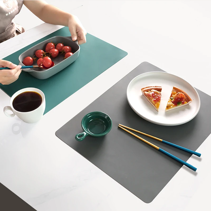 Large Portable Food Silicone Waterproof Placemat Table Mat Heat Insulation Anti-skidding Washable DurableFor Kitchen Dining