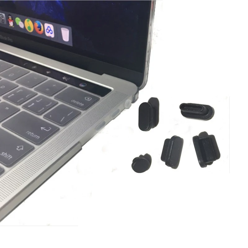 Anti Dust Dirt Plug for MacBook Pro16 MacBook Air 13 MacBook 13 15 Pro Touch Bar Silicone Port Plugs Cover Set 5pcs/set