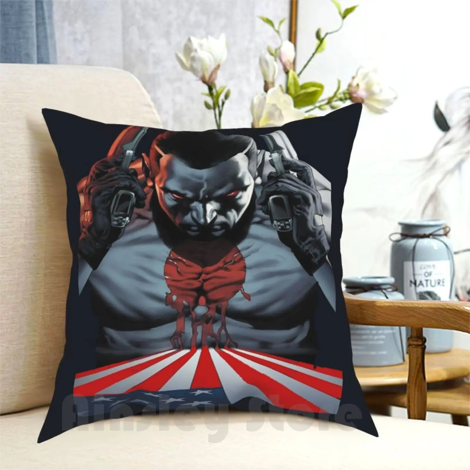 Bloodshot American Hero Pillow Case Printed Home Soft Throw Pillow Films Comic Actions Superhero Science Fictions