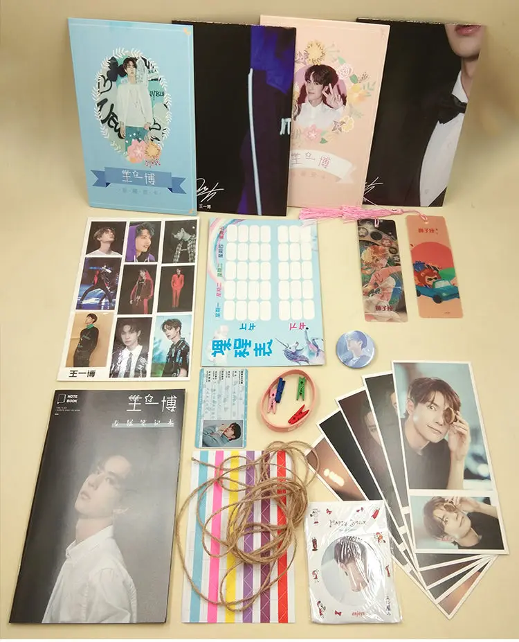 New Chen Qing Ling Gift Box Xiao Zhan Wang Yibo Star Support Gift Box Notebook Postcard Poster Sticker Fans Gift
