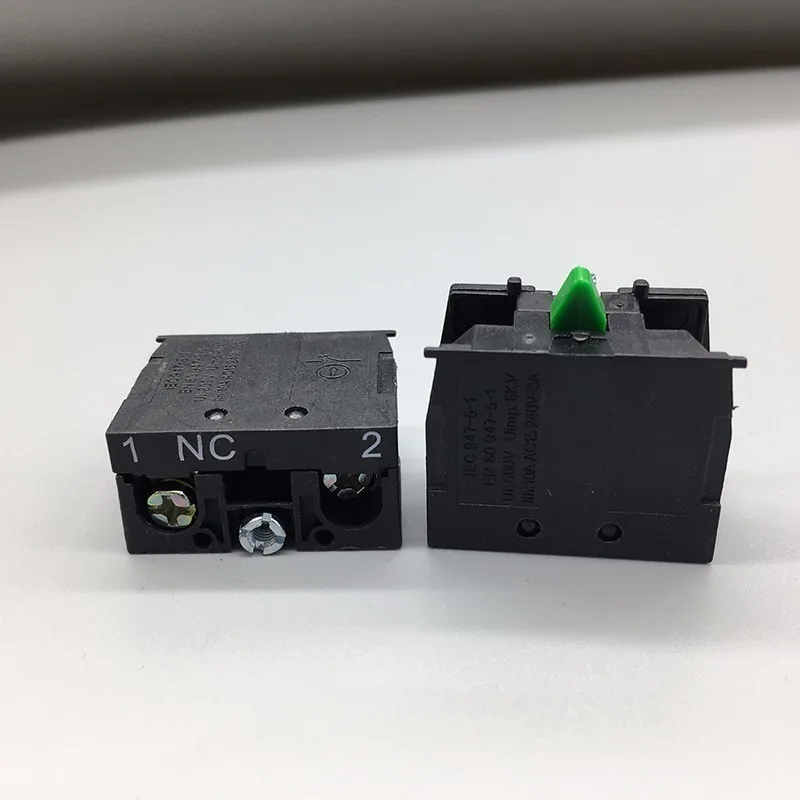 10pcs Xb2 Push Button Switch Zb2be102c(nc) Contact Block Zb2-be101c (no)