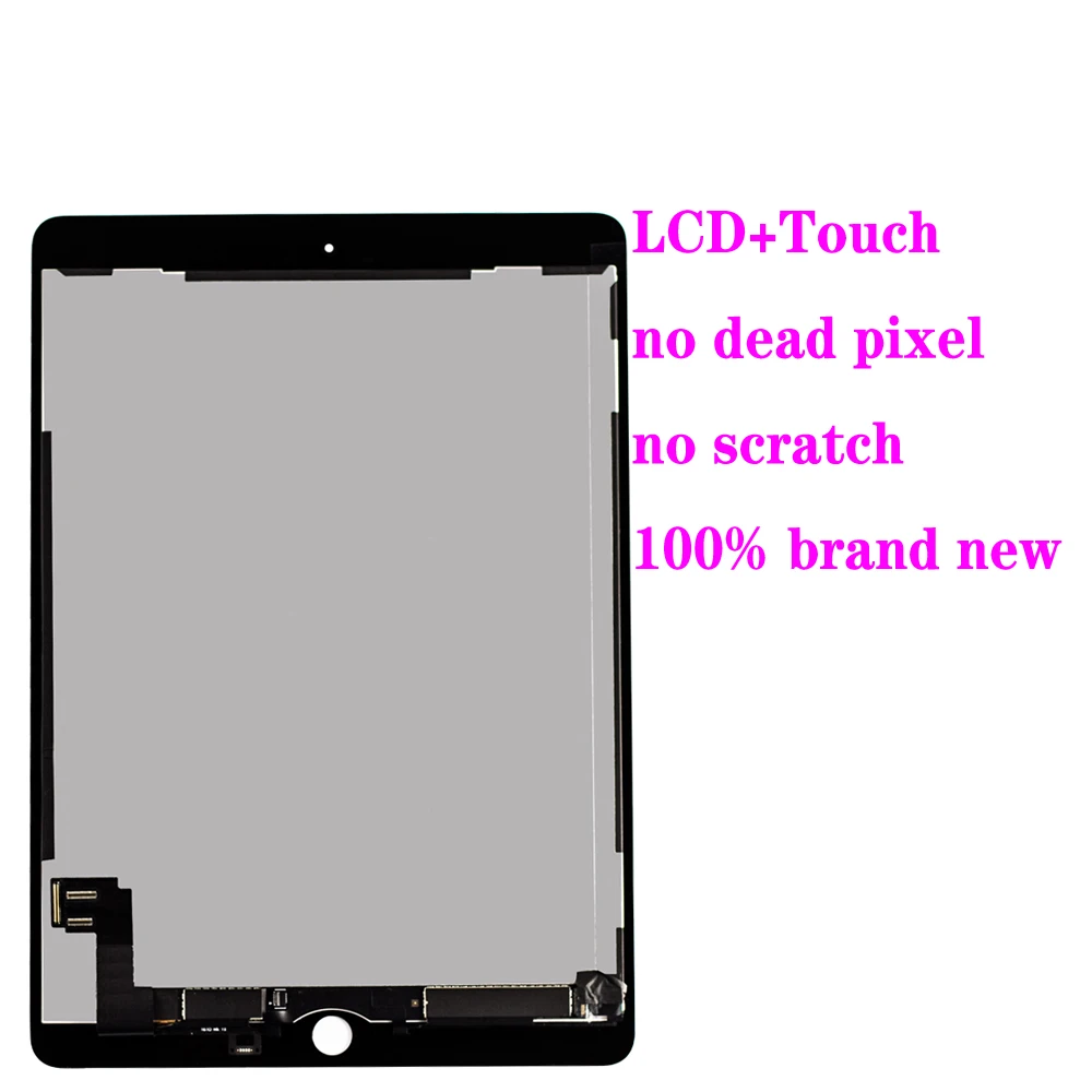 Imagem -05 - Lcd Display Touch Screen Digitizer Assembly Peça de Substituição Preto e Branco para Ipad Air A1566 A1567 97