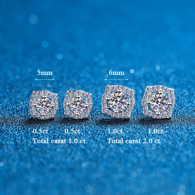 Imagem -03 - Brincos Moissanite para Mulheres Chapeamento de Platina Prata Esterlina Orelhas de Diamantes Jóias para Casamento Certificado Carat