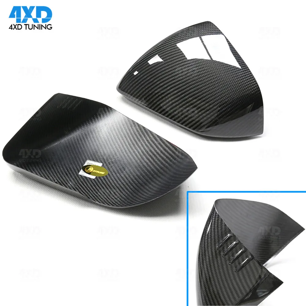 Dry Carbon Mirror Cover For Ford Mustang RearView Mirror Cover with Tuning Light Europe & America Model 2014 2015 2016 2017 2018 - Image 2