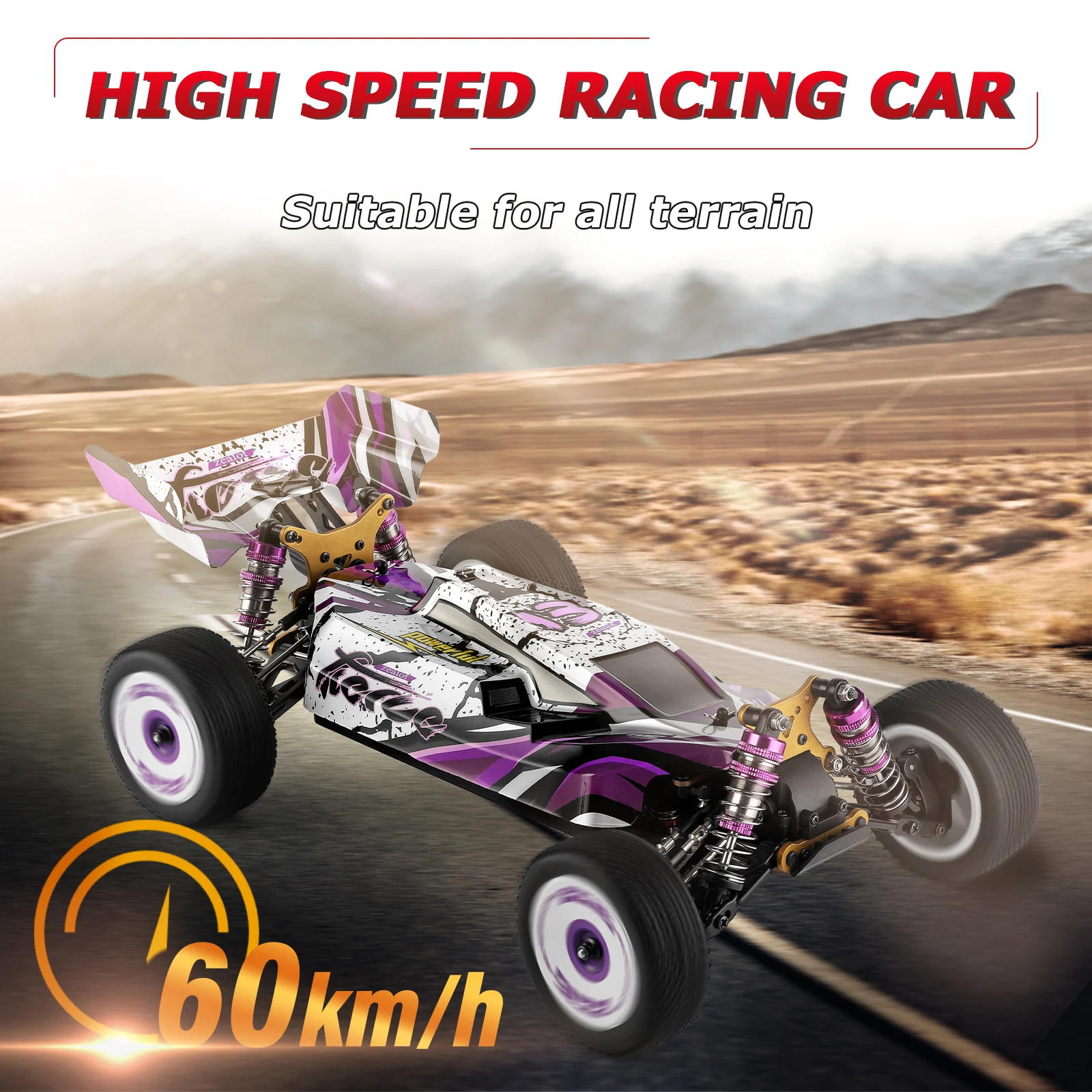 Wltoys 124019 High Speed Racing Car 55km/h 1/12 2.4GHz RC Car Off-Road Drift Car RTR 4WD Aluminum Alloy Chassis Zinc Alloy Gear