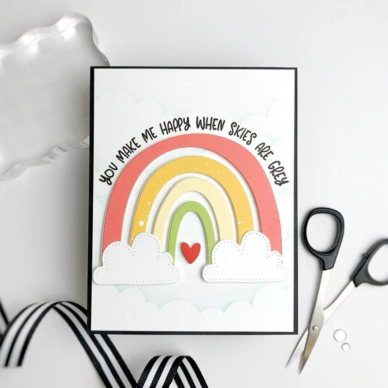 2020 nowy Funny Rainbow wykrojniki zwroty żyły wyczyść szablony pieczątki dla DIY papier do scrapbookingu tworzenie kartek rzemiosło