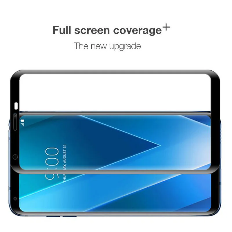 2 Pieces NicoTD Protective Glass on the For LG V30 V35 V30S ThinQ V30 V35 Plus Full Cover Screen Protector Tempered Glass Film