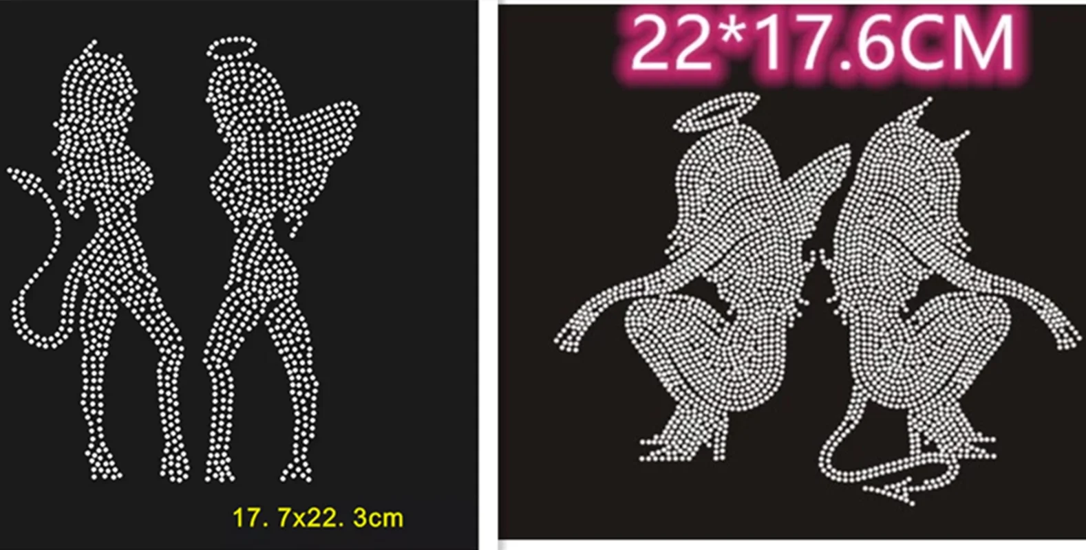 

Angel sticker rhinestones patch designs iron on transfer hot fix rhinestone transfer motifs iron on applique patches shirt
