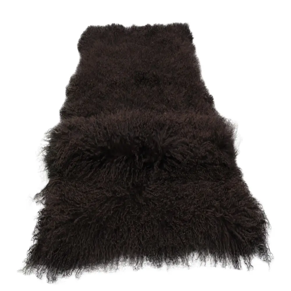 Luxury Primary curly Mongolian Fur Rug Genuine Curly Tibetan Lamb Fur Plate for Doll Wig Sofa Sheepskin Blanket Carpet