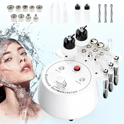 3 em 1 ponta de diamante vácuo máquina de microdermabrasion acne remoção cravo rejuvenescimento da pele spray de água máquina de beleza facial