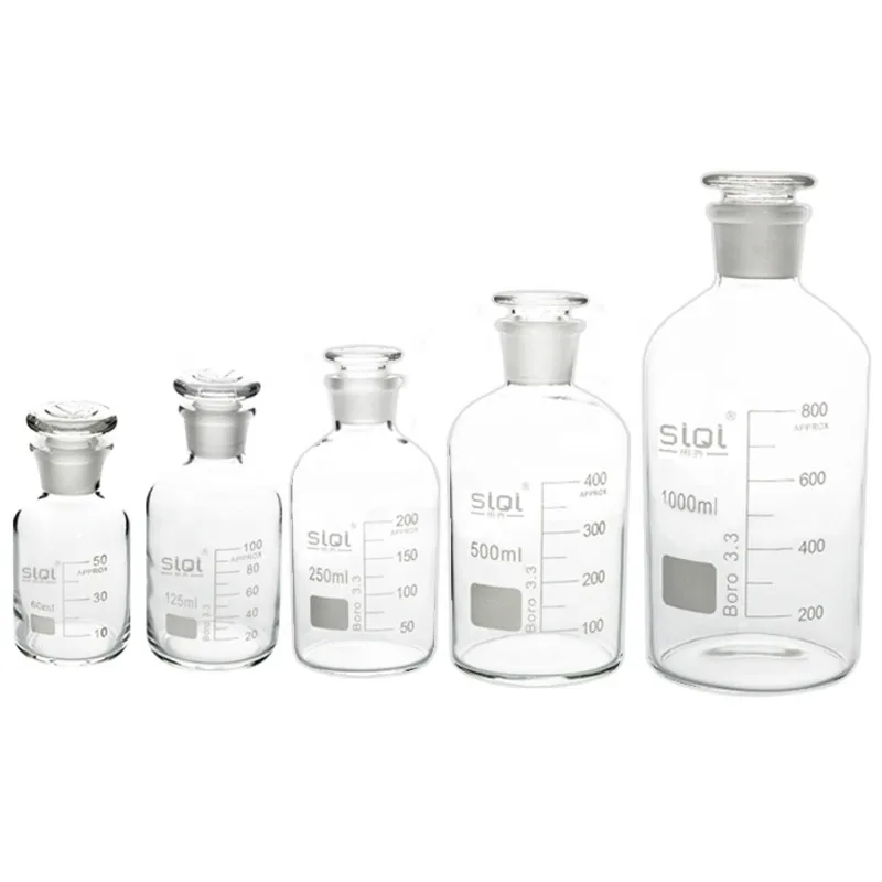 60ml---1000ml With Scale Thickened High Borosilicate Ground Glass Bottle Lead-free Sample Bottle Chemical Experiment Utensil