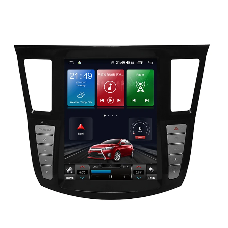 Bosstar – radio avec navigation multimédia Tesla, pour Infiniti JX35 QX60, bt, wifi, carplay intégré, stéréo