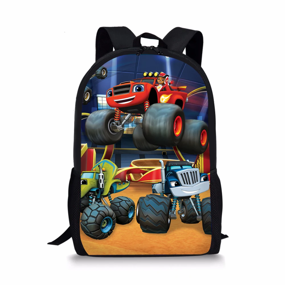 New Backpack Student Schoolbag Cartoon Blaze and the Monster Machine Printed School Bags Boys Children Bookbag Customize Satchel