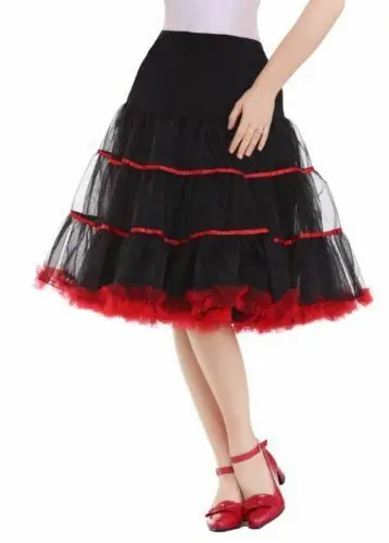 Enagua Rockabilly de estilo Vintage de los años 50, Falda corta de red elegante de 26 pulgadas, superventas