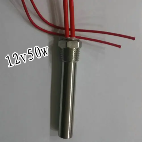 Heating Rod DC 12V50W 100MM Four-point Thread Single-ended Heating Rod Heating Tube Heating Tube