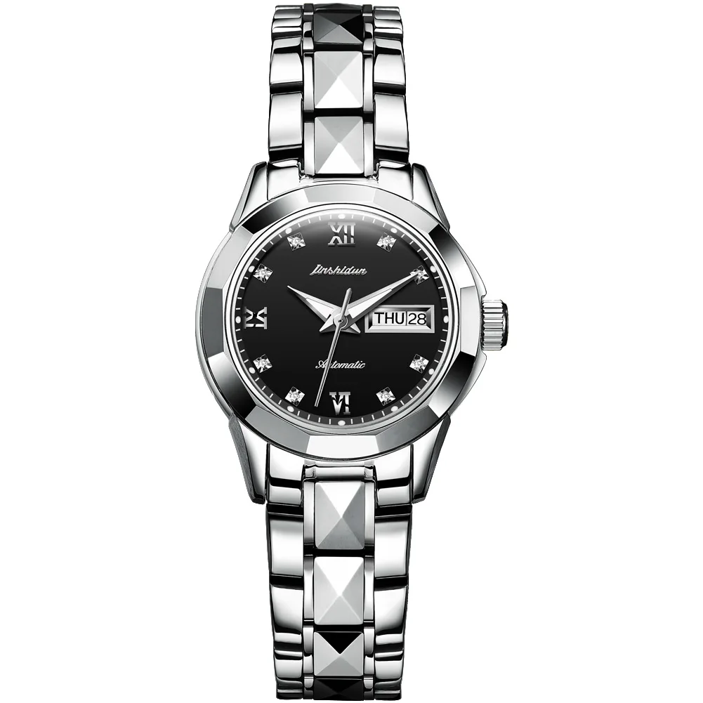 

JSDUN-Sapphire Mechanical Ladies Watch, Luxury Brand, Tungsten Steel, Waterproof, High Quality, Stylish And Simple