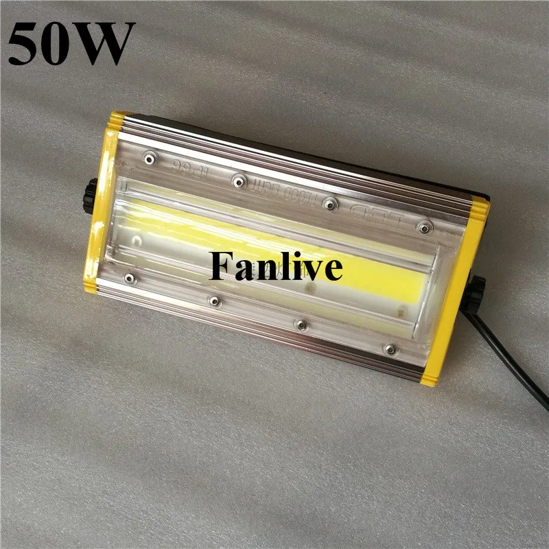 Fanlive 8PCS 50W 100W 150W 200w 300W 400W Outdoor Lighting COB Floodlights AC85V-265V For Street Landscape Lamp Garden Spotlight