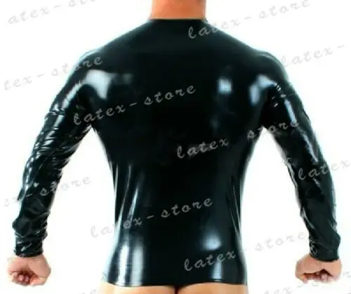 Latex Rubber Gummi Man long sleeves T-shirt Tops shirt  customized 0.4mm