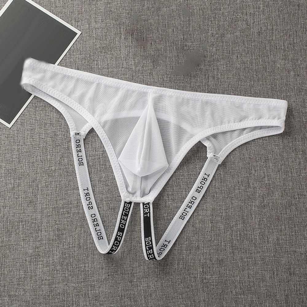 Jockstrap Ngắn Gọn Chữ G Quẩn Đùi Nam Lưới Hở Mông Thông Quần Lót Thoáng Khí Quần Lót Thấp Eo Hở Lưng Đồng Tính Túi Quần Đùi